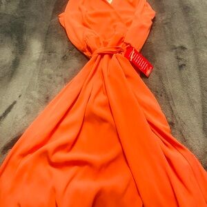 Ralph Lauren Vibrant Orange Dress size 8, long